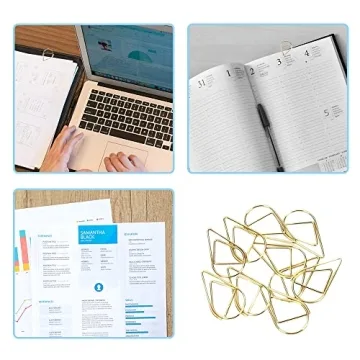Elegant Golden Water Drop Paper Clips for Stylish Organization