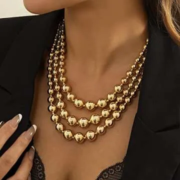 Charming Jovono Chunky Gold Necklace for Women Online