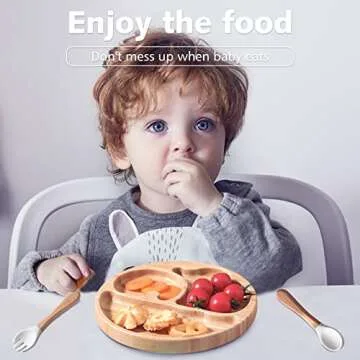 Mamimami Bamboo Suction Plates Set for Babies and Toddlers