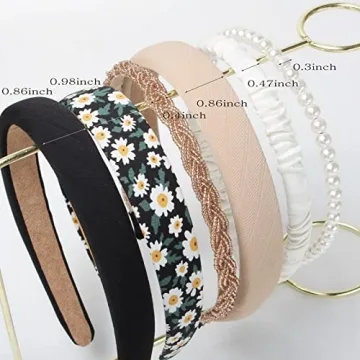 Cuizhiyu 6PK Elegant Non-Slip Headbands for Women & Girls