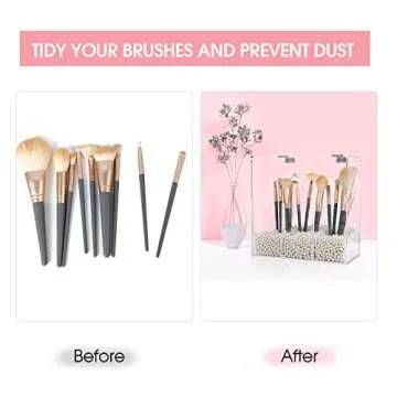 Vevitts Large-Capacity Acrylic Makeup Brush Organizer