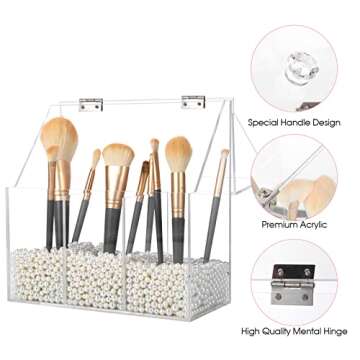 Vevitts Large-Capacity Acrylic Makeup Brush Organizer