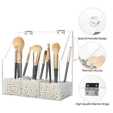 Vevitts Large-Capacity Acrylic Makeup Brush Organizer