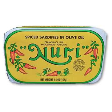 NURI Portuguese Sardines in Spicy Olive Oil 4.4 oz Can - Gourmet Experience