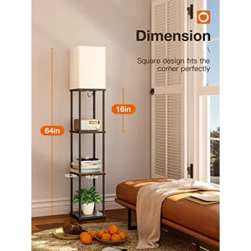 addlon 4-Tier Shelf Lamp - Modern LED Display Light