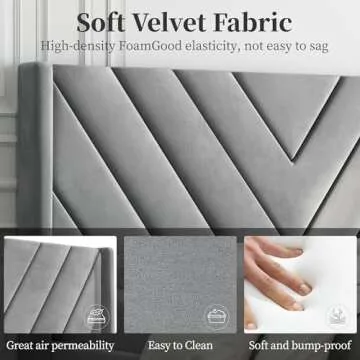 Stylish Yaheetech Queen Wing Bed Frame with Support