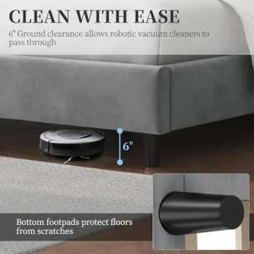 Stylish Yaheetech Queen Wing Bed Frame with Support