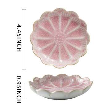Mecaikru jewelry dish, flower shape ring dish, pink earring tray, cute jewelry holder, key bowl, flower pink