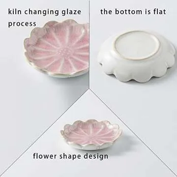 Mecaikru jewelry dish, flower shape ring dish, pink earring tray, cute jewelry holder, key bowl, flower pink