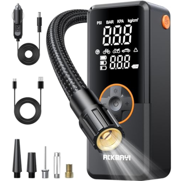 Portable Tire Inflator Air Compressor - 150PSI Power for Quick Inflation