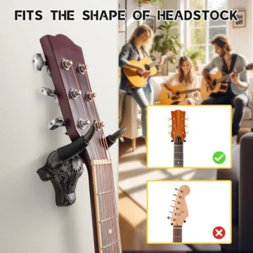 Adowes 3 Pack Guitar Wall Mount - Cast Iron Hangers