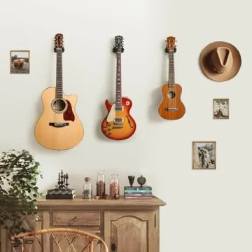 Adowes 3 Pack Guitar Wall Mount - Cast Iron Hangers
