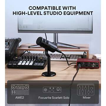 MAONO XLR Podcast Microphone, Cardioid Studio Dynamic Mic for Vocal Recording, Streaming, Voice-Over, Voice Isolation Technology, Metal Mic, Works for Audio Interface, Mixer, Sound Card-PD100
