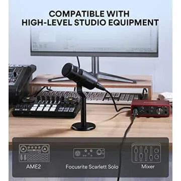 MAONO XLR Podcast Microphone, Cardioid Studio Dynamic Mic for Vocal Recording, Streaming, Voice-Over, Voice Isolation Technology, Metal Mic, Works for Audio Interface, Mixer, Sound Card-PD100