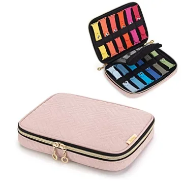 Teamoy Misty Rose Watch Band Storage Case Holds 12 Straps, Travel Organizer for Apple Watch Bands