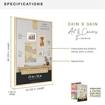 MCS Gallery Wooden Frame for Photos & Canvas 24x36