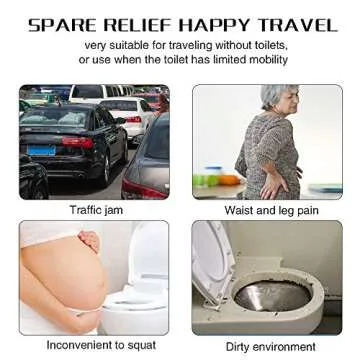 Sunany Female Urinal with Silicone Funnel, Portable for Standing Female, Reusable Female Urinal, for Outdoor, Activities, Camping, Travel (Black)