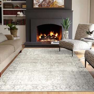 ReaLife Washable Area Rug for Home Decor, 4' x 6'
