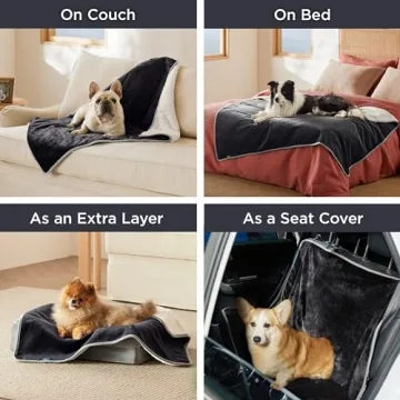 Bedsure Waterproof Sherpa Cat Blanket, 35x25