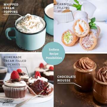 Otis Classic 304 Stainless Steel Whipped Cream Dispenser, 500ml w/ 3 Decorating Nozzles 4 Injector Tips and 6 Colored Grips - Commercial Grade Quality Made of Food Grade Stainless Steel for Home Chef