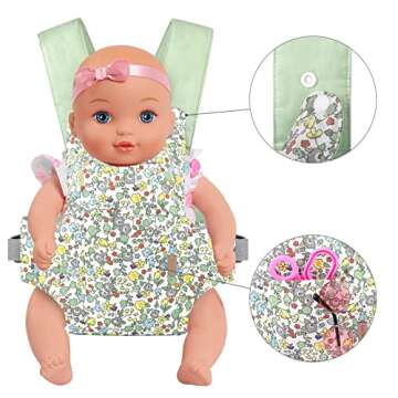 GAGAKU Baby Doll Carrier Stuffed Animal Carrier for Girls Doll Accessory Adjustable Straps for 12 to...