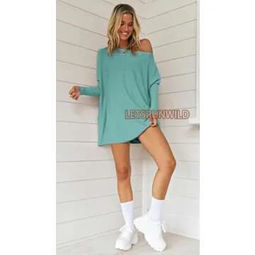 LETSRUNWILD Oversized Tunic Top for Women - Fall Fashion