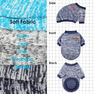 Warm & Stylish Dog Sweaters for Winter - 3 Pack