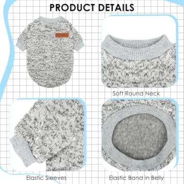 Warm & Stylish Dog Sweaters for Winter - 3 Pack