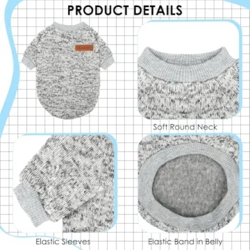 Warm & Stylish Dog Sweaters for Winter - 3 Pack