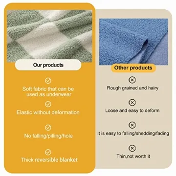 Cozy Sage Green Throw Blanket - All Seasons Checkerboard Plaid