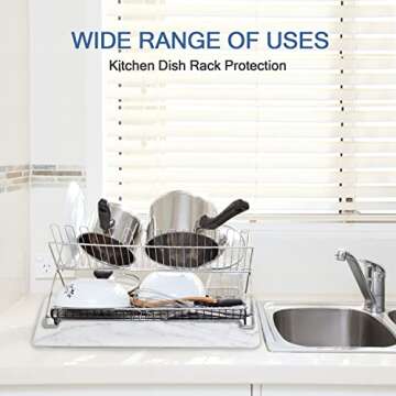 YUXSM stone drying mat for kitchen counter,Ultra Absorbent,Fast Drying,Non-Slip,Heat Resistant Mat K...