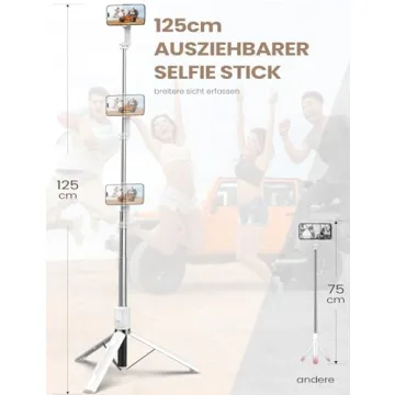 Selfie Stick Tripod with Remote for iPhone and GoPro