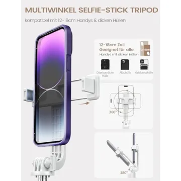 Selfie Stick Tripod with Remote for iPhone and GoPro