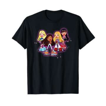 Bratz Sparkle And Glow Girls T-Shirt - Fashionable & Fun!