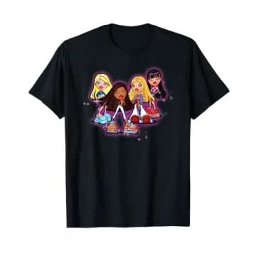 Bratz Sparkle And Glow Girls T-Shirt - Fashionable & Fun!