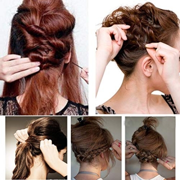 Hair Bobby Pins Black with Cute Case, 200 CT Bobby Pins for Buns, Premium Hair Pins for Kids, Girls and Women, Great for All Hair Types, 2.16 Inch (Black)