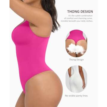 FeelinGirl Plus Size Shapewear Tummy Control Bodysuit for Women Sculpting Body Shaper Body Suits Tho...