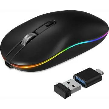 Wireless LED Mouse with Type-CCharging & Adjustable DPI