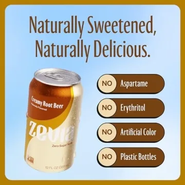 Zevia Root Beer 0 Sugar - 12 Oz Cans, 8 Pack
