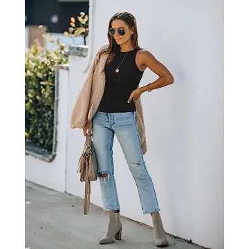 KEEPBEAUTY Womens Halter Tops Summer Sleeveless Shirts Sexy High Neck Fitted Tops Racer Back Tank Tops Blouses Black S