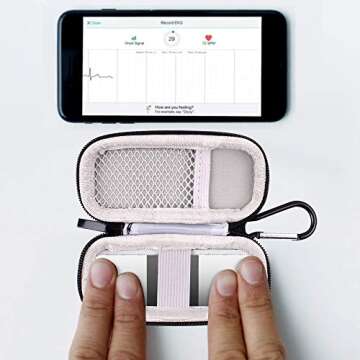 Compact Heart Monitor Case for AliveCor Kardia Mobile ECG - Travel-Friendly