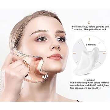 Fangsheng Gua Sha Facial Tool, Crystal Gua Sha Scraping Massage Tool, Skin Care,Natural Resin Scraping Board Care Relaxation Crystal Scraping Plate can Relax The Neck face Back and feet (2PCKS)