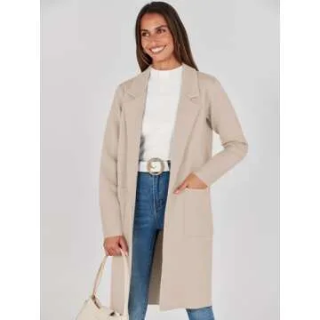 Prinbara Cardigan for Women - Cozy Oversized Wool Blazer