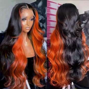 13x6 Lace Front Wigs Human Hair Pre Plucked 200% Density 13x9 HD Body Wave Lace Front Wig For Women Ginger Colored Wig Human Hair Highlight Ombre Lace Front Wig Human Hair Glueless Wigs Human Hair