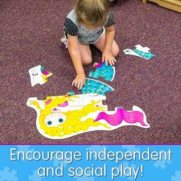 The Learning Journey - My First Big Floor Puzzle - Mermaid - Mermaid Puzzle for Kids - Toddler Games & Gifts for Boys & Girls Ages 2 Years and Up - Award Winning Games and Puzzles