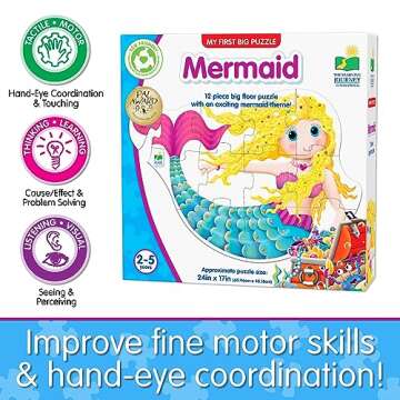 The Learning Journey - My First Big Floor Puzzle - Mermaid - Mermaid Puzzle for Kids - Toddler Games & Gifts for Boys & Girls Ages 2 Years and Up - Award Winning Games and Puzzles