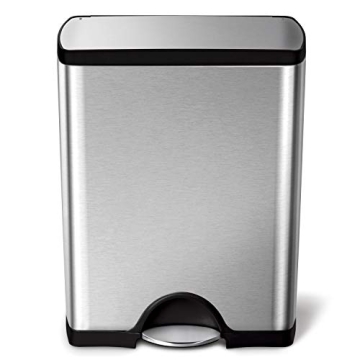 simplehuman 50L Stainless Steel Kitchen Step Trash Can