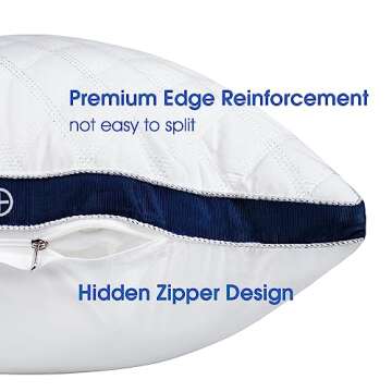 HOMEIDEAS Plush Gel Fiber Pillows for All Sleepers