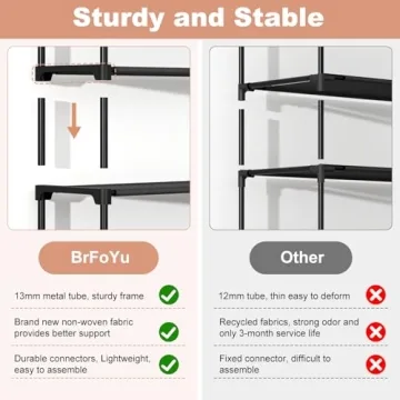 BrFoYu 34" Stylish Shoe Rack for Small Spaces