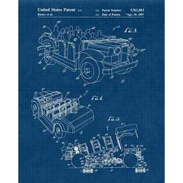 Vintage Amusement Park Rides Patent Prints for Home Decor